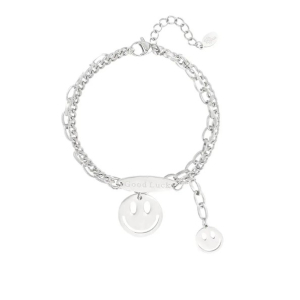 Bracelet Good Luck Smiley Silver