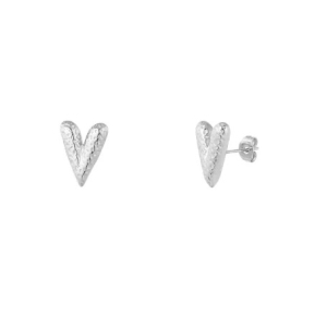 Oorbellen Hearts Structure Silver