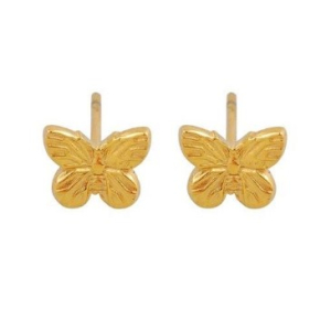 Oorbellen Oorknopje Butterfly Gold