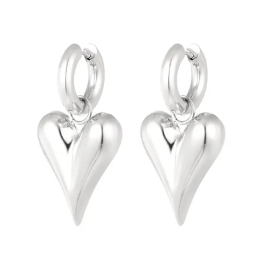 Earrings Sweet Heart Big Silver